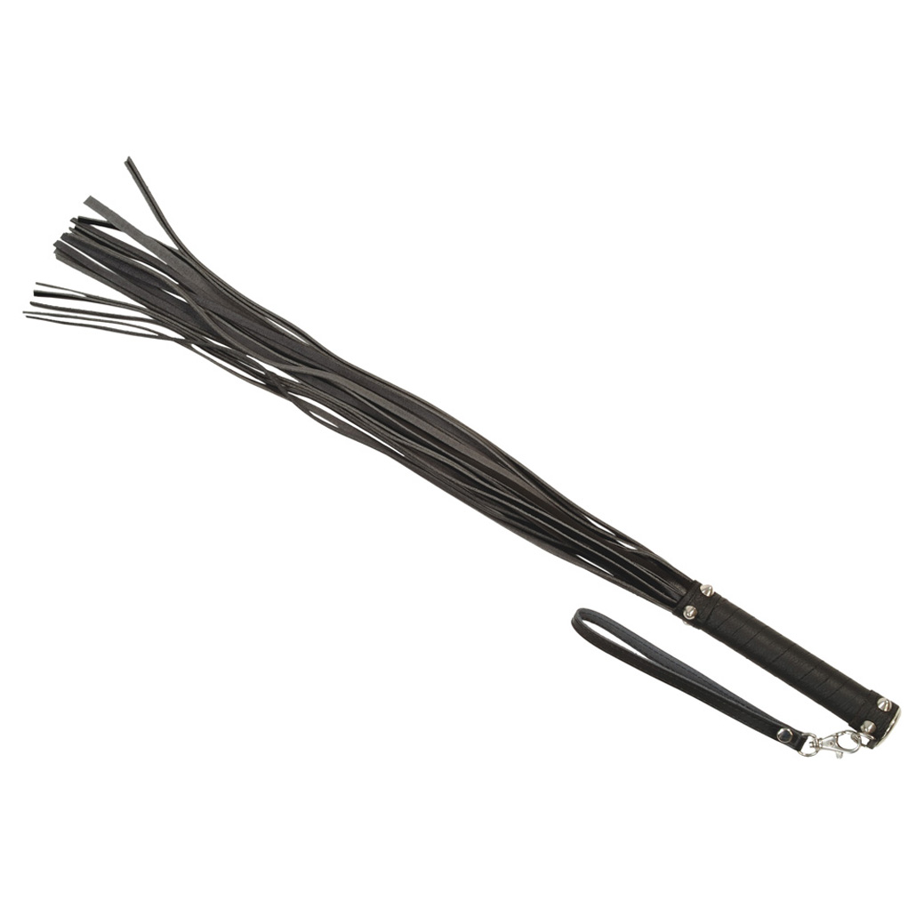 Schwarze Peitsche mit zarten Riemen pm-bodyleather.de