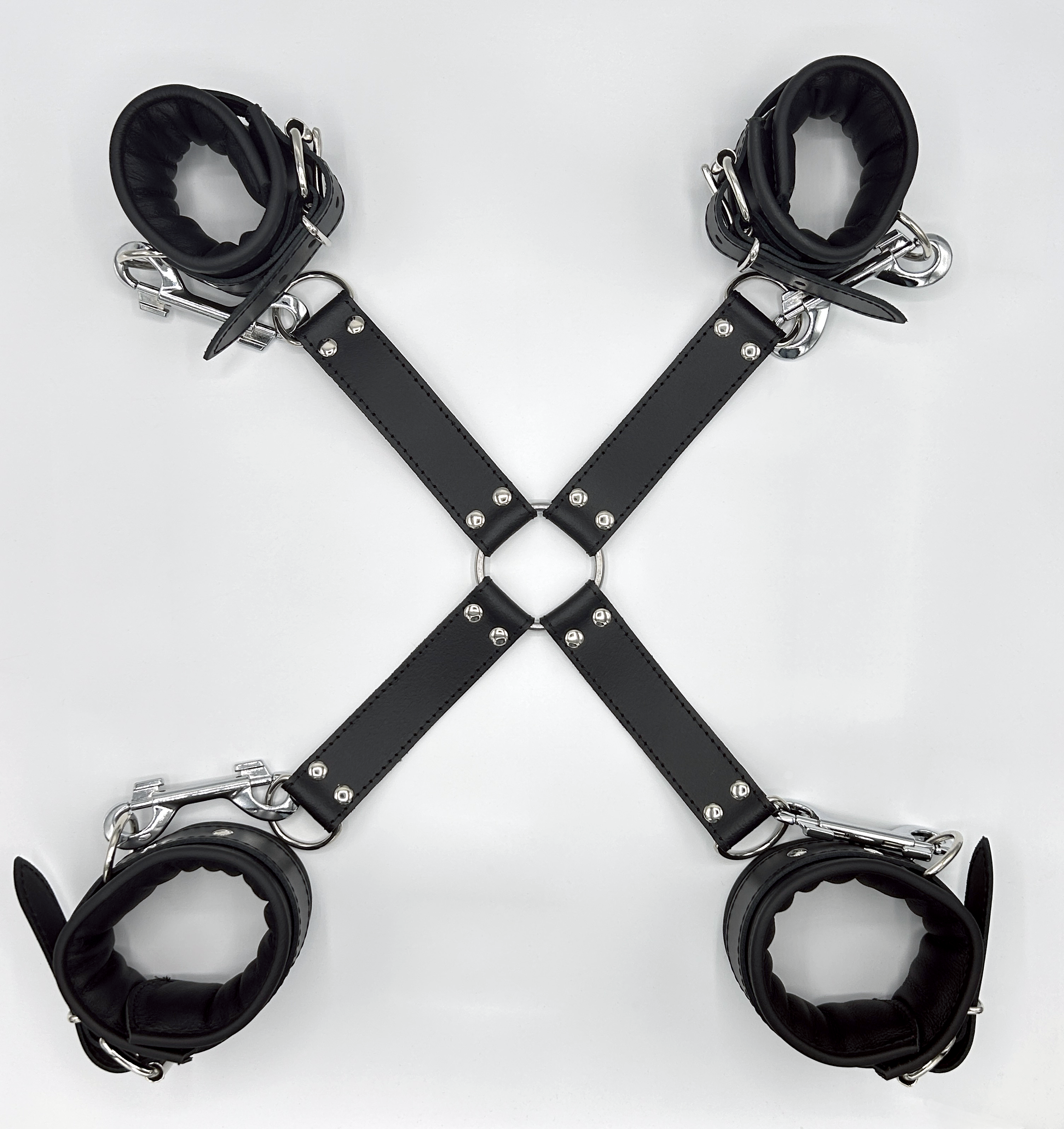 Set Hand- und Fußfesseln mit Hogtie und Karabinerhaken