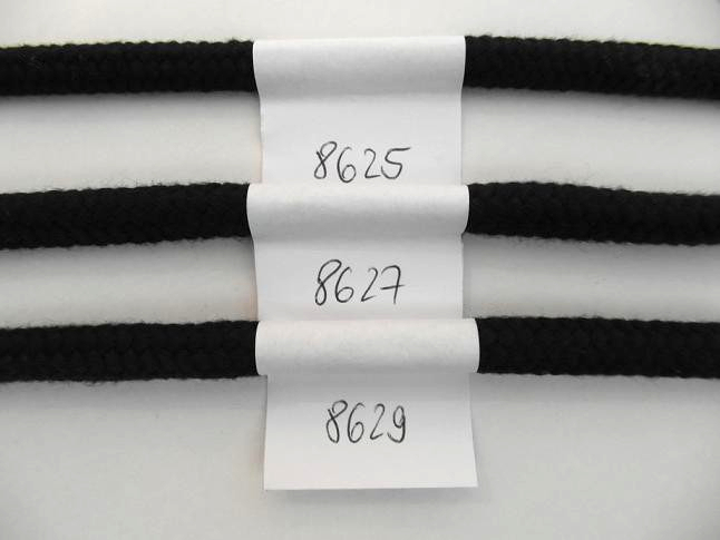 geflochtenes Baumwollseil mit Seele, 6 mm, schwarz