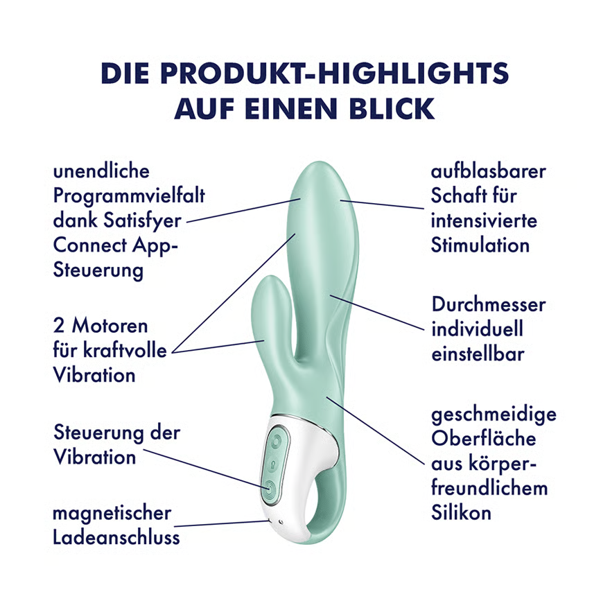 Satisfyer Air Pump Bunny 5+ App-gesteuerter aufblasbarer Vibrator