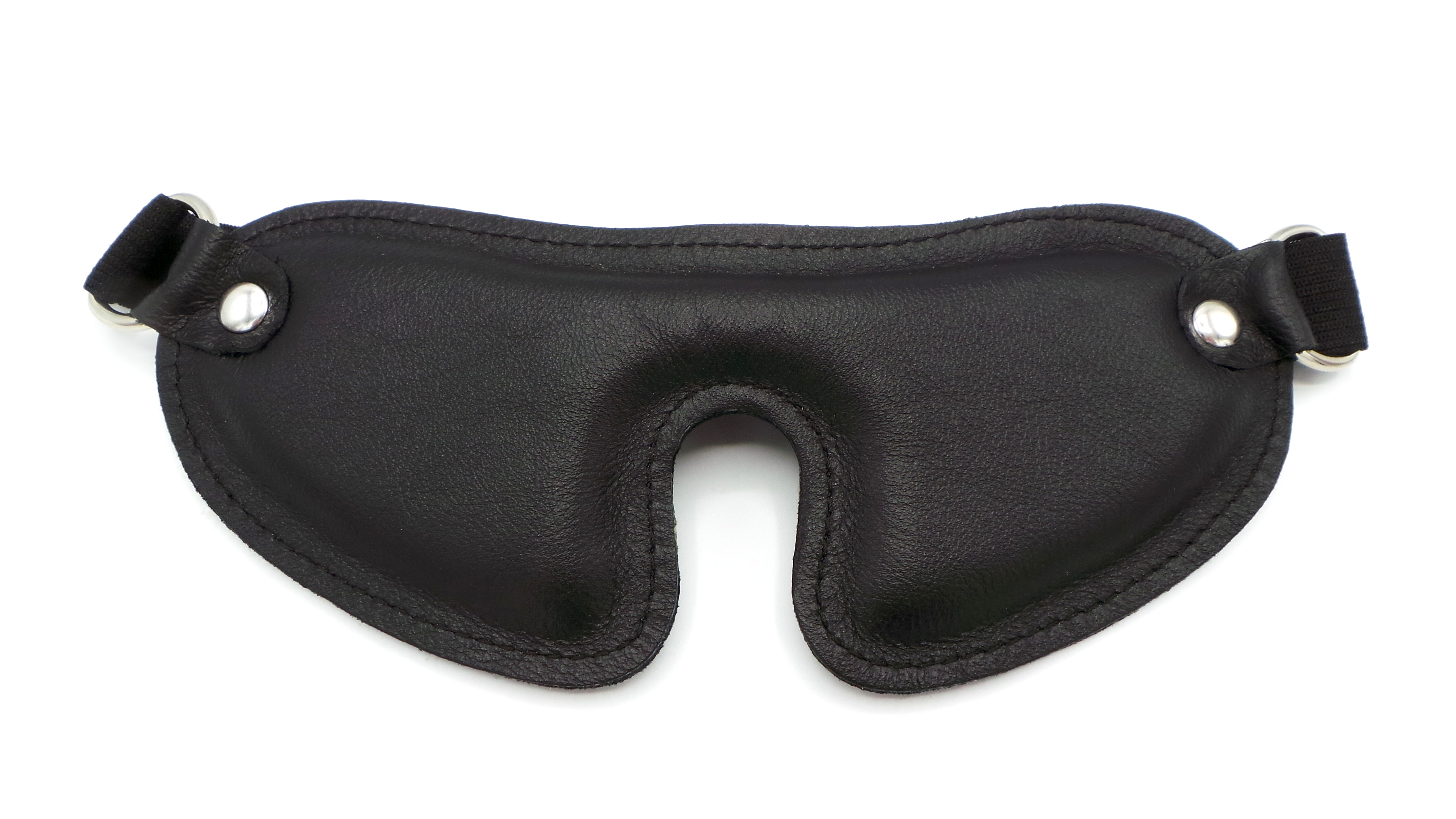 Draufsicht von gepolsterte Leder Augenmaske