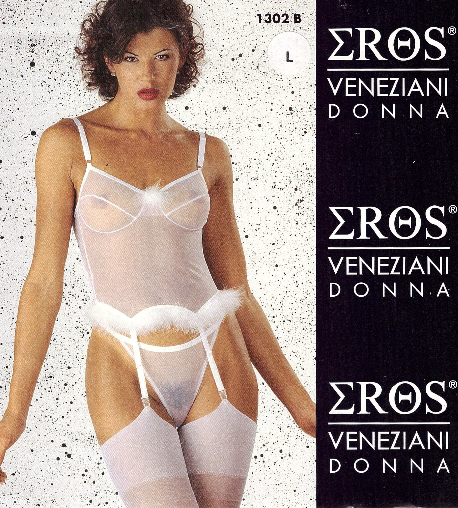 Eros Veneziani Strapshemd mit String und Strümpfen