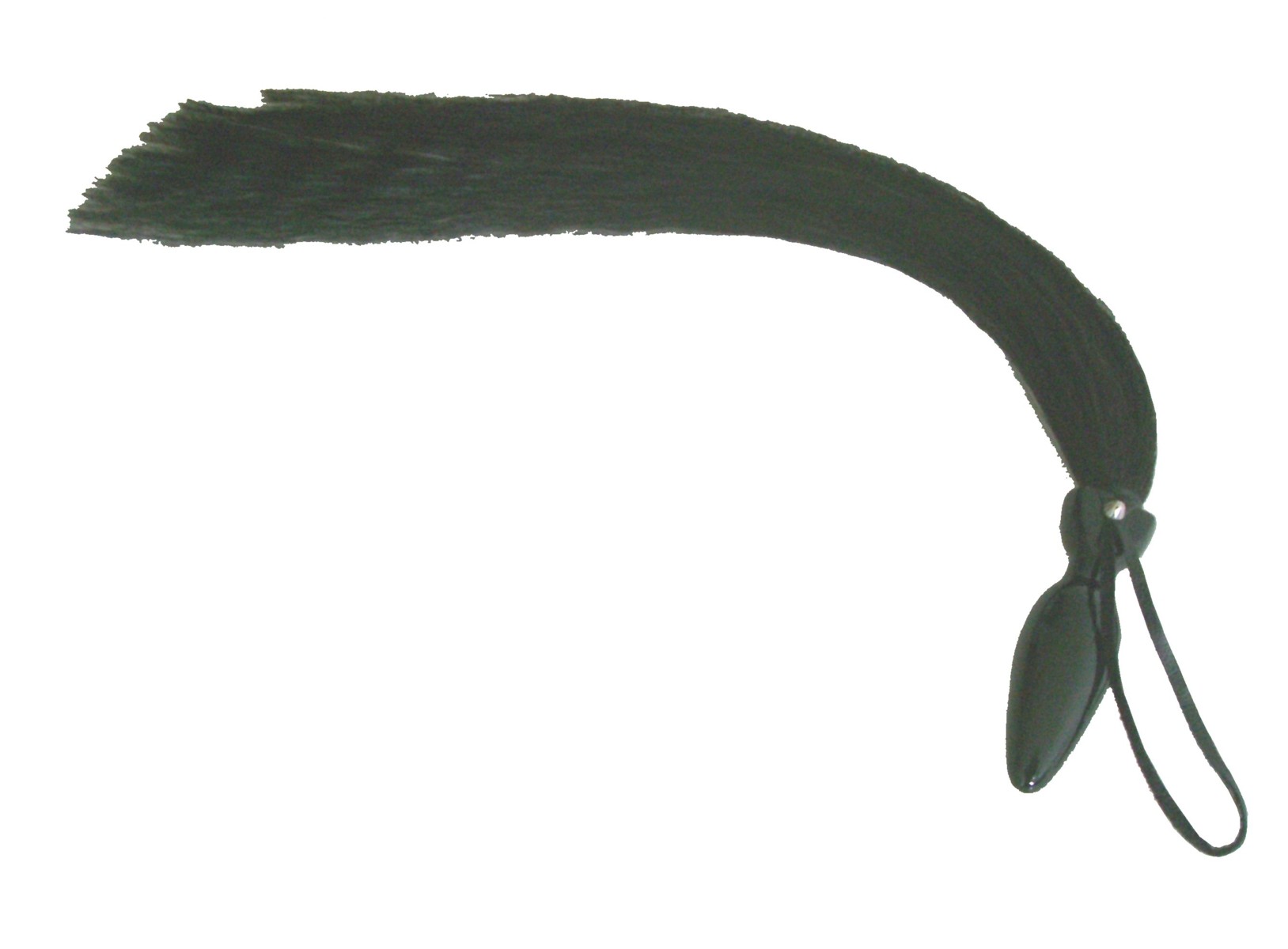 Schawrze Rosshaarpeitsche mit Dildoholzgriff