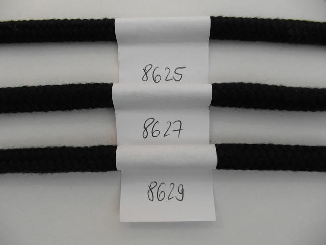 geflochtenes Baumwollseil ohne Seele, 8 mm, schwarz