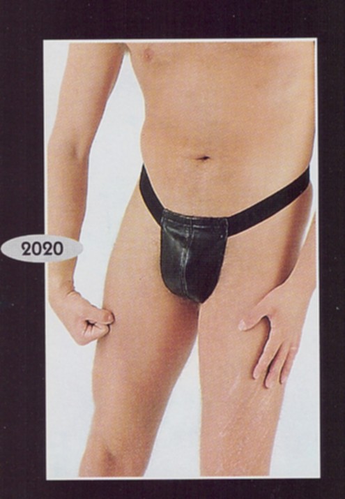 Herren Leder String am Model