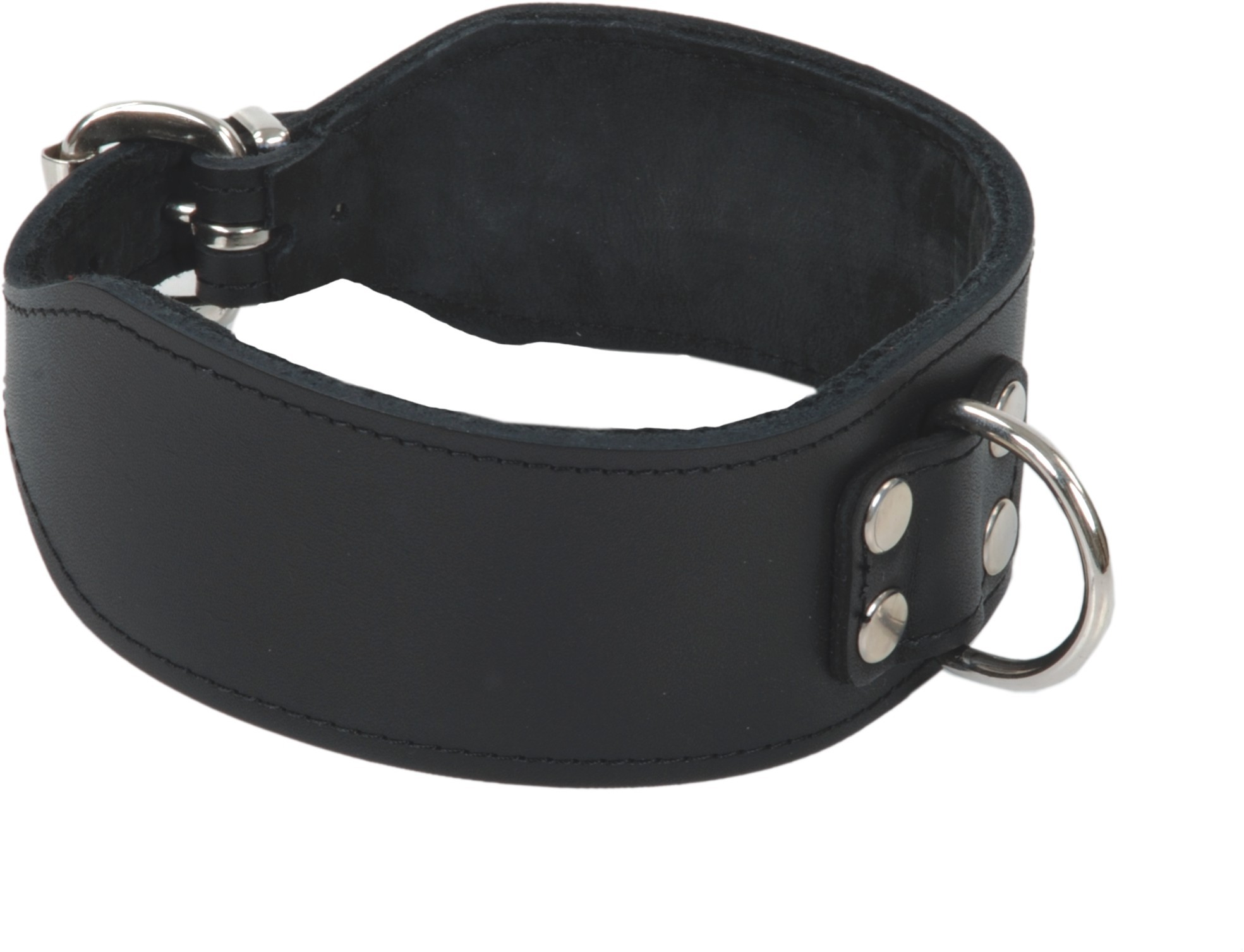 Freisteller von Halsband mit Halbring in schwarz