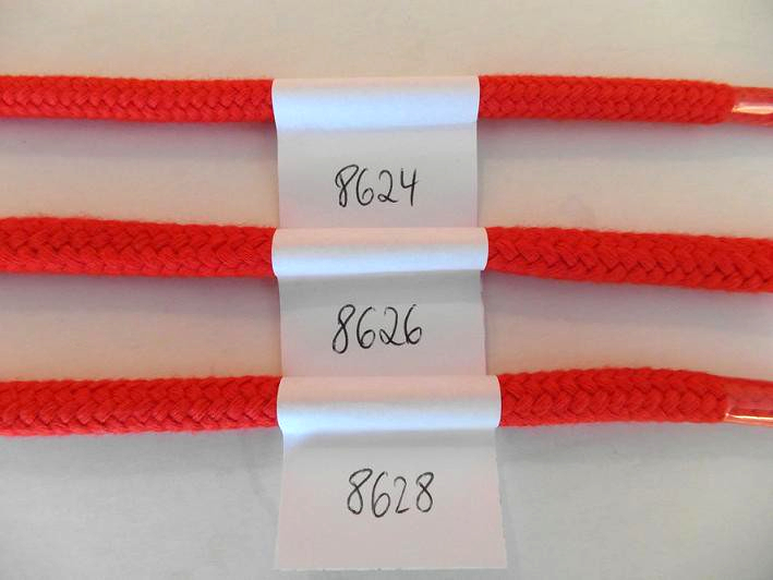 geflochtenes Baumwollseil mit Seele, 6 mm, rot