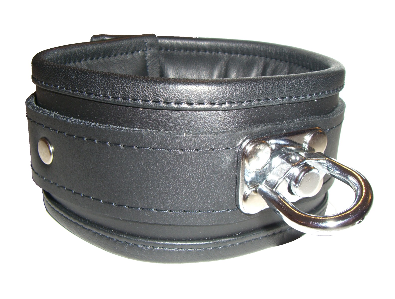 Gepolstertes Wirbelhaslband seitlich bei pm-bodyleather.de