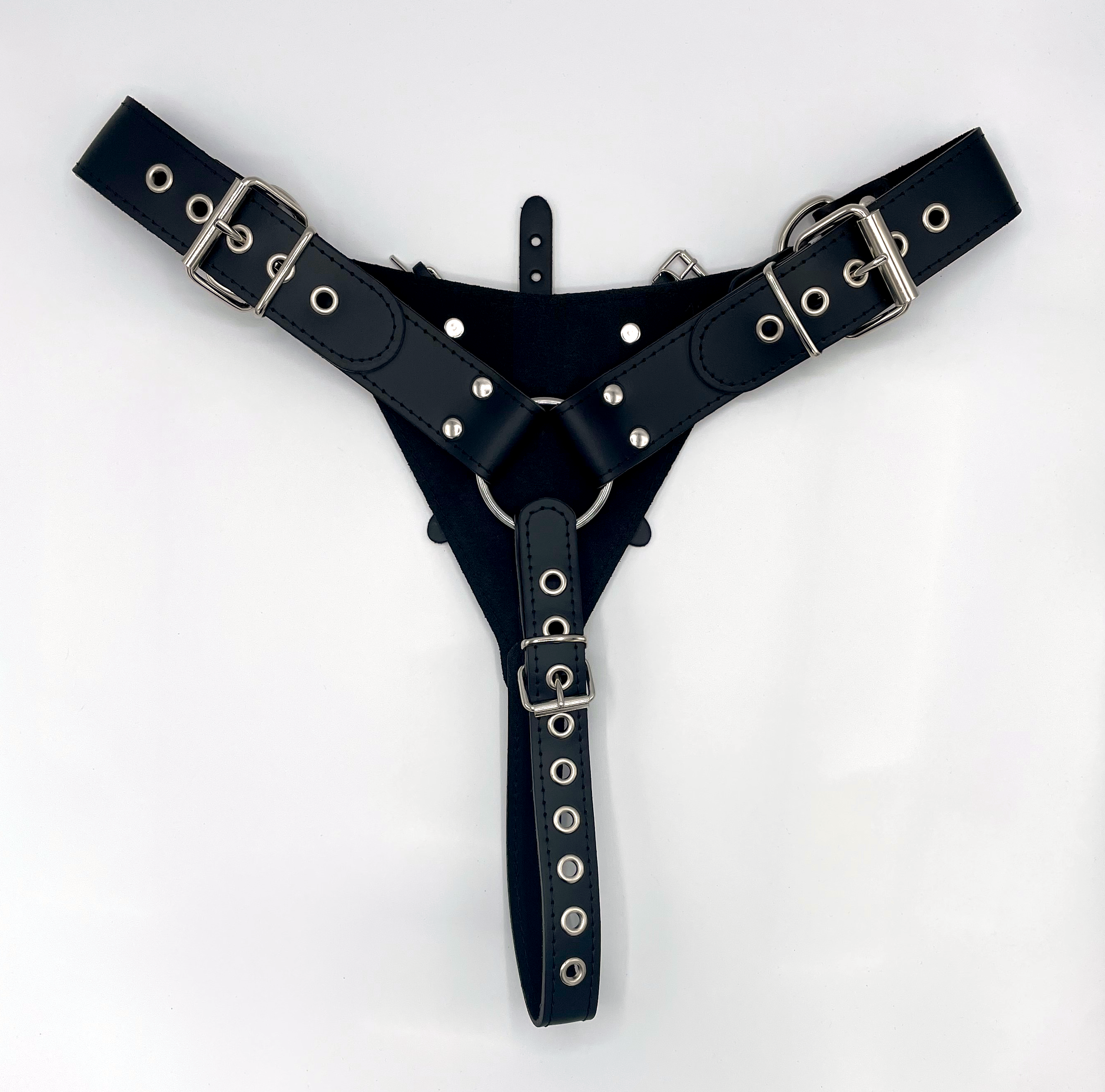 Herren Harness von Hinten und weisem Hintergrund