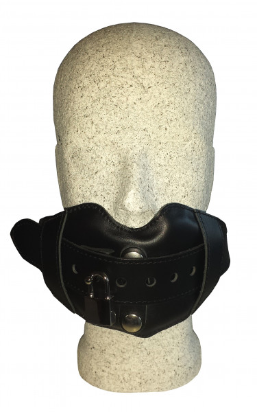 abschließbarer Mundknebel mit schwarzer Fun Factory Kugel 45 mm