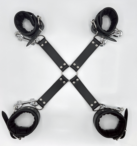 Set Hand- und Fußfesseln mit Hogtie und Karabinerhaken